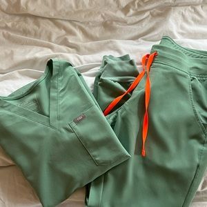 Fig Scrubs mint green color